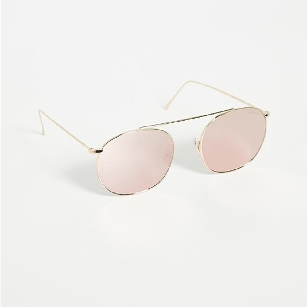 Illesteva rose gold reflective sunglasses